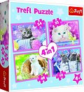 Trefl Puzzle Hravá koťata 4v1 (35,48,54,70 dílků)