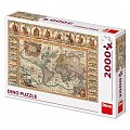 Mapa světa historická: puzzle 2000 dílk