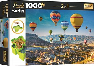 Puzzle s třídičem 2v1: Balóny nad Kapadokií 1000 dílků