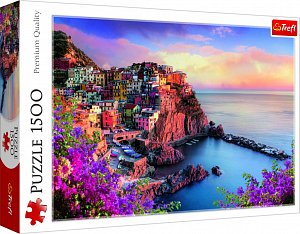 Trefl Puzzle Výhled na Manarolu, Itálie / 1500 dílků
