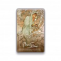 Magnet Alfons Mucha – Zima, 54 × 85 mm