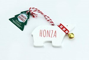Vánoční dekorace lední medvěd HONZA