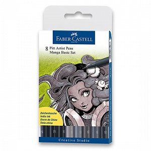 Faber - Castell Popisovač Pitt Artist Pen Manga 8 ks