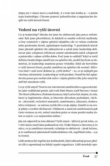 Náhled Vedení na vyšší úrovni