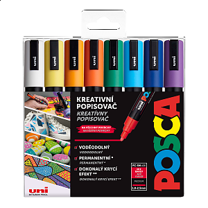 Posca sada popisovačů PC-5M, 1,8 - 2,5 mm, mix barev (16 ks)