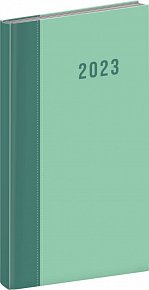 Diář 2023: Cambio - zelený, kapesní, 9 × 15,5 cm