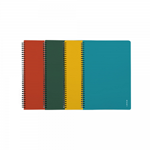 Twin wire blok A5 PP VERDE mix barev