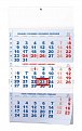 Tříměsíční kalendář 2025 modrý - nástěnný kalendář