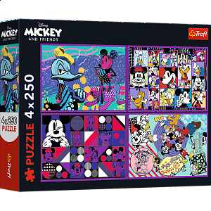 Puzzle Příhody Mickeyho Mouse a přátel/4x250 dílků