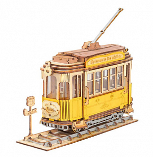 Puzzle 3D Tramvaj/145 dílků, dřevěné