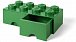 Úložný box LEGO s šuplíky 8 - tmavě zelený