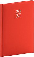 Diář 2024: Capys - červený, týdenní, 15 × 21 cm