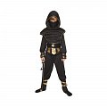 Kostým dětský Ninja černo-zlatý vel. 10-12 let