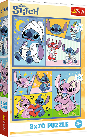 Puzzle Lilo & Stitch Se Stitchem není nuda 2x70 dílků