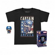 Funko pocket POP & Tee: Marvel - Captain America (velikost XL)