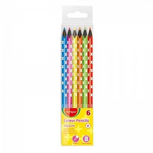 Keyroad Pastelky Neon trojhranné 6 ks