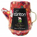 TARLTON Tea Pot Holly Berry Black - sypaný černý čaj s kousky ovoce v plechové konvičce 100g