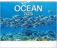 Kalendář 2025 nástěnný: Oceán, 48 × 33 cm
