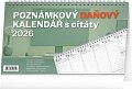 Kalendář 2026 stolní: Poznámkový daňový s citáty, 25 x 14,5 cm