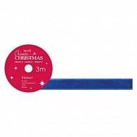 DOCRAFTS sametová stuha - modrá 1 cm x 3 m