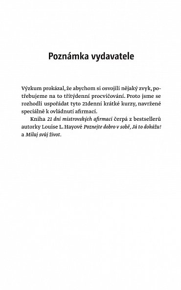 Náhled 21 dní mistrovských afirmací