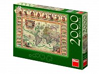 Historická mapa světa - puzzle 2000 dílk