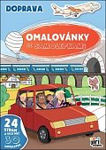 Doprava - Omalovánky A4 se samolepkami