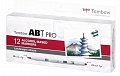 Tombow Oboustranný lihový fix ABT PRO - Landscape colors 12 ks