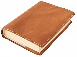 Kožený obal na knihu KLASIK XL 25,5 x 39,8 cm - kůže ořechová