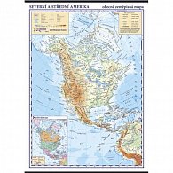 Severní a střední Amerika - zeměpisná mapa 1:10 mil.