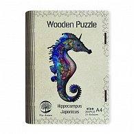 Wooden puzzle Hippocampus Japonicus A4