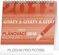 Kalendář stolní 2018 -  Plánovací s citáty 2018, 16,5 x 13 cm