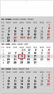 NOTIQUE Nástenný kalendár 3-mesačný štandard sivý – so slovenskými menami 2025, 29,5 x 43 cm