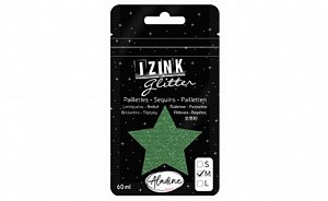 Třpytky IZINK Glitter velikost M - světle zelená, 60 ml, 1.  vydání