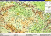 Česká republika - administrativní a obecně zeměpisná mapa A3