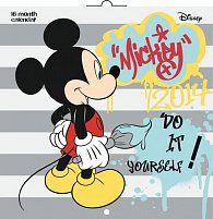 Kalendář 2014 - W. Disney Mickey Mouse - omalovánkový - nástěnný poznámkový (ČES, SLO, MAĎ, ANG)