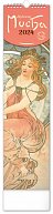 Kalendář 2024 nástěnný: Alfons Mucha, 12 × 48 cm