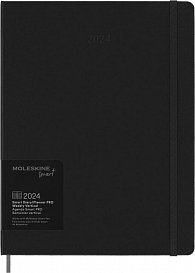Moleskine Smart zápisník PRO 2024 černý XL, tvrdý