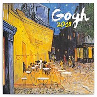 Kalendář poznámkový 2018 - Vincent van Gogh, 30 x 30 cm