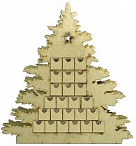 Adventní kalendář dřevěný - Vánoční stromeček