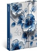 NOTIQUE Týdenní magnetický diář Porcelánový květ 2026, 11 x 16 cm