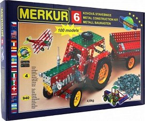 Merkur 6 stavebnice 940 dílů / 100 modelů