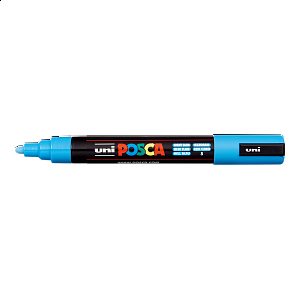 Posca popisovač PC-5M, 1,8 - 2,5 mm, světle modrá (8)