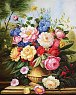 Sada pro křížkové vyšívání - Pestrobarevná kytice květin 32 x 40 cm
