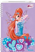 Winx club - Zápisník A5 s efektem 3D a vazbou Twin Wire + pero