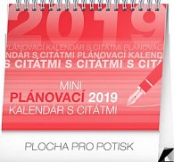 Mini plánovací kalendár s citátmi - stolový kalendár 2019