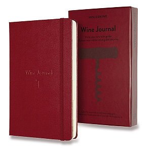 Zápisník Moleskine Passion Wine Journal - tvrdé desky - L, vínový
