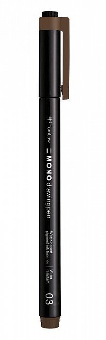 Tombow Fineliner MONO drawing pen, 0,35mm - hnědá
