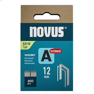 Novus tenké, drátové sponky typ A, 53 F/12 mm, Super Hard, 800 ks
