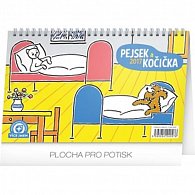 Kalendář stolní 2017 - Pejsek a kočička